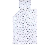 Meyco Home Shapes Linge de lit pour 1 Personne (Coton, matière Respirante, Facile d'entretien, Bande Pliante Pratique, Taille : 140 x 200/220 cm), Violet