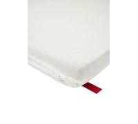 Meyco Housse de Matelas Deluxe pour Lits de Voyage (Housse 100% Coton, qualité Jersey, Douce, agréable à la Peau, Extensible, Lavable & adaptée au sèche-Linge, Taille : 60 x 120 cm), Offwhite