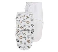 MEYCO Lange d'emmaillotage Pack de 2 0-3M. Swaddle 1,0TOG Nouveau-né Animal | 100 % coton - Certifié Oeko Tex - Nid d'ange - confort de sommeil douillet - respirant et absorbant l'humidité