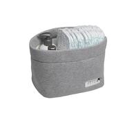 Meyco Panier pour table à langer Knit Basic, sac à couches (organiseur de table à langer de haute qualité, sac à couches 100% coton), Grey Melange