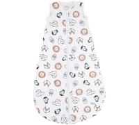 Meyco Sac de couchage Baby Animal (100% coton, fermeture éclair complète, doux pour la peau, infroissable, ajustement parfait, taille : 98), multicolore
