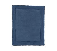 Meyco Tapis de Parc gaufré Teddy, pour bébé (d'éveil pour bébé, de Jeu pour Parc, 100% Coton, 80 x 100 cm), Indigo