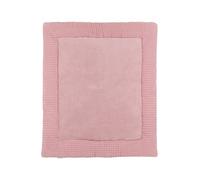 Meyco Tapis de Parc gaufré Teddy pour bébé (Tapis d'éveil pour bébé, Tapis de Jeu pour Parc, 100% Coton, 80 x 100 cm), Vieux Rose