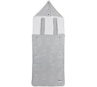 Meyco X MrsKeizer Buggy Chancelière avec doublure en peluche douce Motif lapin Argenté