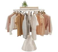 MEYEBP Porte-vêtements Rotatif à 360° pour Boutique, Porte-vêtements Métallique sur Pied, Présentoir en Fer Robuste pour Magasin De Vêtements, Diamètre 60 Cm-90 Cm