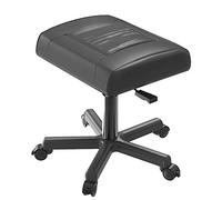 MEYEBP Repose-Pieds De Bureau avec Roues, Tabouret De Chaise De Jeu Repose-Pieds en Cuir PU sous Le Bureau Repose-Jambes à roulettes Réglable en Hauteur, Petit Repose-Pieds