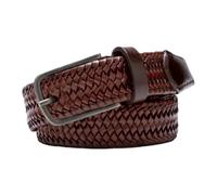 Meyer - Ceinture Élastique en Cuir Marron - Homme - Accessoires - Brun - Taille: 125 CM