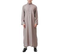 MEYINI Musulman Abaya Thobe Homme - Robe Arabe Caftan à Manches Longues Dishdasha Turquie