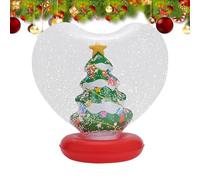 Meyjlgh Grandes boules de Noël gonflables en forme de cœur - Décoration de vacances - Figurine à l'intérieur avec télécommande - Pour extérieur, cour, piscine, pelouse, porche, plage, terrasse,