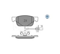 MEYLE 025 223 8317/PD Plaquettes de frein avant pour Audi A5 A4