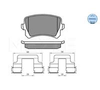 Jeu de plaquettes de frein, frein à disque