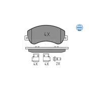 Meyle 0252448418 Motorcraft Kit de plaquettes de frein, frein à disque