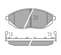 Meyle 025 252 6817/W Kit de plaquettes de frein, frein à disque