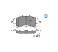 MEYLE 025 258 9518 Plaquettes de frein avant pour Peugeot 308