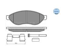 Meyle 0252446819/W2 Motorcraft Kit de plaquettes de frein, frein à disque