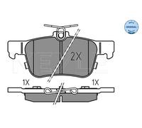 MEYLE Garnitures de Freins Arrière pour Ford Kuga II Mondeo V Break USA Edge