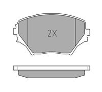 Jeu de plaquettes de frein, frein à disque