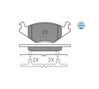 Meyle Kit de Plaquettes de Frein, Essieu Avant 025 208 8719 pour VW GOLF I