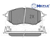 Meyle Plaquette De Frein Set,Essieu Avant Avec anti-grincement plaque 025 242