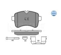 MEYLE Plaquette de Freins Bremsbelegsatz Arrière pour Iveco Daily VI Boîtier