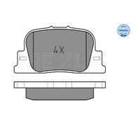 MEYLE Plaquette de Freins Bremsbelegsatz Arrière pour Toyota Prius Hayon Camry