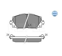 MEYLE Plaquette de Freins Bremsbelegsatz Avant pour Toyota Prius Lexus CT