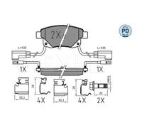 MEYLE Plaquettes De Frein Ensemble De Plaquettes Arrière Pour Ford Transit Bus