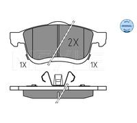 MEYLE Plaquettes De Frein Ensemble De Plaquettes Avant Compatible Pour Fiat 500L