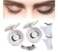 Meylora Magnetic Lashes, Meylora Magnetic Eyelashes With Applicator, Quick Easy Safe No Glue or Liner Needed (Natural, 2 PCS)