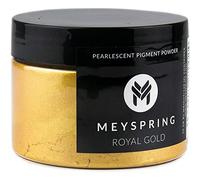 MEYSPRING Royal Gold Poudre de mica pour résine et époxy - Pigment de résine - Excellente couleur pour kit de réparation Kintsugi et époxy métallique - Fournitures d'art
