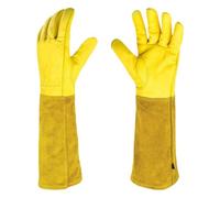 MEYTXOA Gants Jardinage 1 Pair Long Thorn Proof Rose Pruning Gloves Breathable Leather Gardening Labor Protection Elbow For Women Men(L)