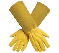 MEYTXOA Gants Jardinage 1 Pair Long Thorn Proof Rose Pruning Gloves Breathable Leather Working Mitten Labor Protection Elbow For Women Men(Xl)