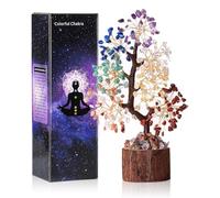 MeYuxg Arbre de Vie Pierre Naturelle, Sept Chakra Cristal Arbre, Guérison Bonsaï, Décor De Bureau À Domicile, Cadeaux De Bonne Chance