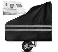 MeYuxg Bâche de Protection Universelle 600D pour Timon de remorque, Caravane, Camping-Car, avec Bord réfléchissant, imperméable et résistante à l'usure (Argenté)