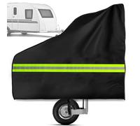 MeYuxg Bâche de Protection Universelle 600D pour Timon de remorque, Caravane, Camping-Car, avec Bord réfléchissant, imperméable et résistante à l'usure (Vert)