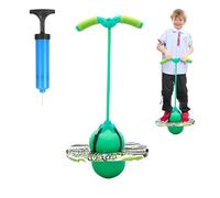 MeYuxg Ballon Sauteur avec Poignée, Balance Board Ballon Fitness, Capacité de Charge de 100 kg, Pogo Stick, Baton Sauteur Adulte Enfant, pour L'entraînement de L'équilibre et Le Sport (Vert)