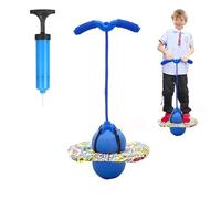 MeYuxg Ballon Sauteur avec Poignée, Balance Board Ballon Fitness, Capacité de Charge de 100 kg, Pogo Stick, Baton Sauteur Adulte Enfant, pour L'entraînement de L'équilibre et Le Sport (Bleu)