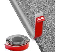 MeYuxg Bande de Transition Autocollante,10M PVC Bandes de Bordure de Tapis, bande de bordure moquette Autocollantes entre la Moquette et le Parquet, pour Bords de Porte, Tapis, Escaliers (Gris, 10M)