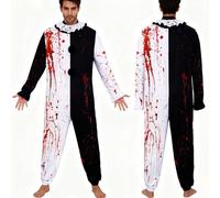 MeYuxg Costume de Terrifier - Costume de cosplay de clown - Combinaison de clown d'horreur tachée de sang - Tenue adulte pour Halloween, carnaval - Taille XXL