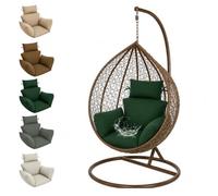 MeYuxg Coussin de fauteuil suspendu lavable (vert foncé)