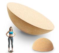 MeYuxg Demi-sphère en liège - Demi-sphère - Diamètre : 15 cm - Hauteur : 7,5 cm - En liège naturel - Antidérapante - Pour yoga, rééducation, fitness et sport de planche