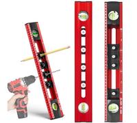 MeYuxg Gabarit de Perçage pour électricien 40cm avec 4 Gabarits de Perçage Réglables,En Aluminium avec Gabarit de Perçage Double échelle,Prise pour Trous Précis,Perçage pour Prises,Prises Encastrées