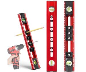 MeYuxg Gabarit de Perçage pour électricien 40cm avec 4 Gabarits de Perçage Réglables,En Aluminium avec Gabarit de Perçage Double échelle,Prise pour Trous Précis,Perçage pour Prises,Prises Encastrées