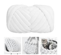 MeYuxg Grosse Laine à Tricoter à La Main Blanc, 25M Pelote Laine Grosse Maille Super Douce Lavable, Grosse Laine pour Plaid, Pelote de Laine XXL pour Couverture, Chunky Yarn (500g)