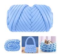 MeYuxg Grosse Laine à Tricoter à La Main Bleu, 25M Pelote Laine Grosse Maille Super Douce Lavable, Grosse Laine pour Plaid, Pelote de Laine XXL pour Couverture, Chunky Yarn (500g)