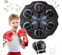 MeYuxg Machine de Boxe Musicale, Boxe Mural Musique Bluetooth, Boxing Machine Enfant avec Gants de Boxe, Boxing Training Mural, Beatpunch Boxe, Boxe Electronique(Nouvelle Fonction de Comptage, Noir)