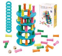 MeYuxg Montessori - Lot de 48 bâtonnets en bois colorés - Jeu éducatif à partir de 3, 4, 5, 6 ans - Jouet Montessori en bois - Motricité fine - Jeu de société - Jeux de concentration pour enfants