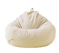 MeYuxg Pouf de Jeu XL,Housse Uniquement (sans Rembourrage),100 x 120 cm Bean Bag pour Adultes,ouf de Rangement pour Salon/Salle de Jeux pour l'extérieur et l'intérieur (Beige)
