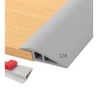 MeYuxg Profilé de transition autocollant - 1 m x 5 cm - En PVC - Barre de transition - Pour sol, rampe de seuil, rail de transition autocollant - Pour sol et tapis, stratifié - Pour parquet, seuils