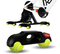 MeYuxg Rocker Plate Feet Lot de 4 adaptateurs de pieds à bascule pour vélo d'intérieur avec plateau à bascule portable pour entraînement à roulettes Wahoo Kickr Core 2, avec 8 balles de tennis